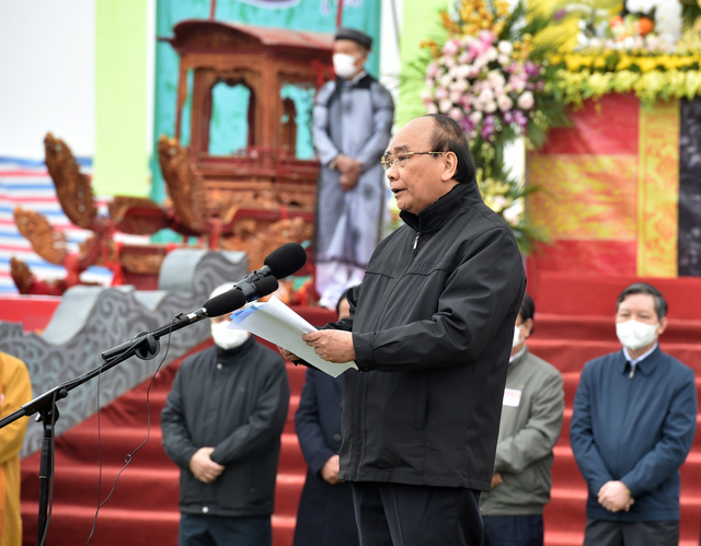 Chủ tịch nước Nguyễn Xuân Phúc: Đảng, Nhà nước luôn khuyến khích và đề cao sự phát triển của nông nghiệp trong sự nghiệp xây dựng và bảo vệ Tổ quốc Việt Nam XHCN - Ảnh: VGP/Đức Tuân
